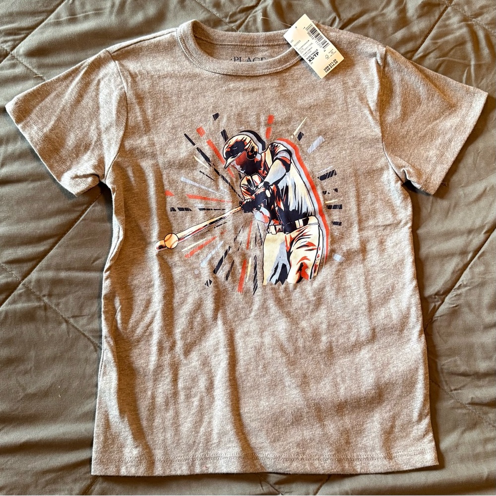 The Children’s Place Boys Baseball T-shirt, Size XS (4) *NWT*